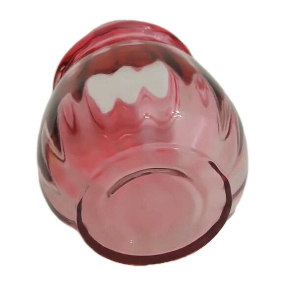 Antique Hobbs Brockunier Sugar Shaker Muffineer Ring Neck Cranberry Glass 5" - Picture 7 of 8